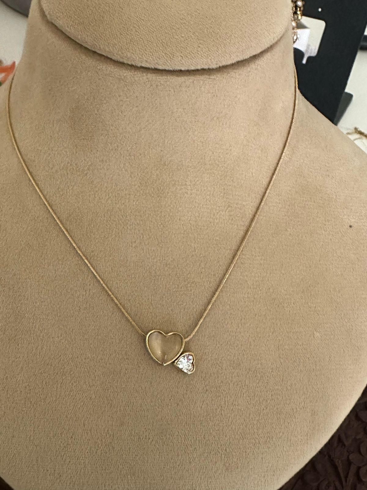 Minimalist Double Heart Pendant Necklace
