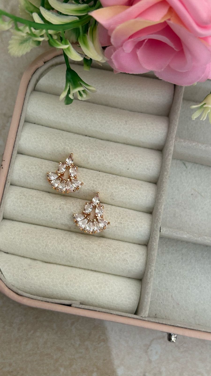 Graceful Crown Sparkle Studs