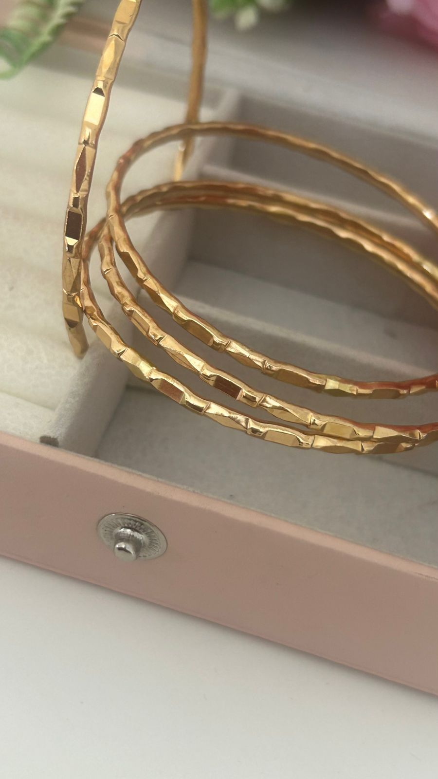 Textured Panchaloham Bangles – Handcrafted Unpolished Traditional Style