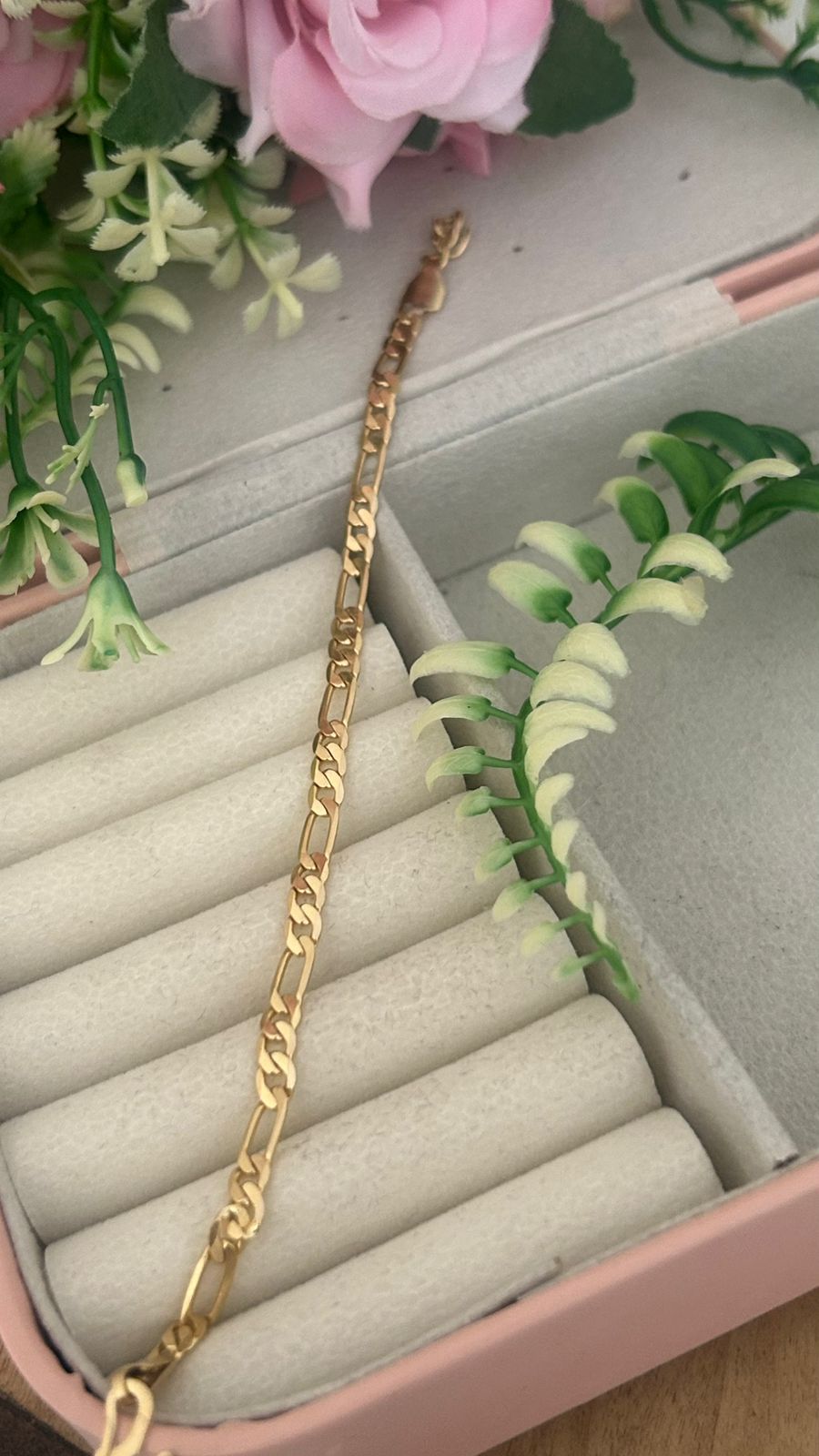 Traditional Panchaloham Figaro Link Bracelet – Daily Wear Unpolished Design