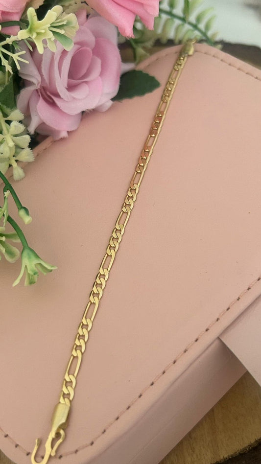 Traditional Panchaloham Figaro Link Bracelet – Daily Wear Unpolished Design