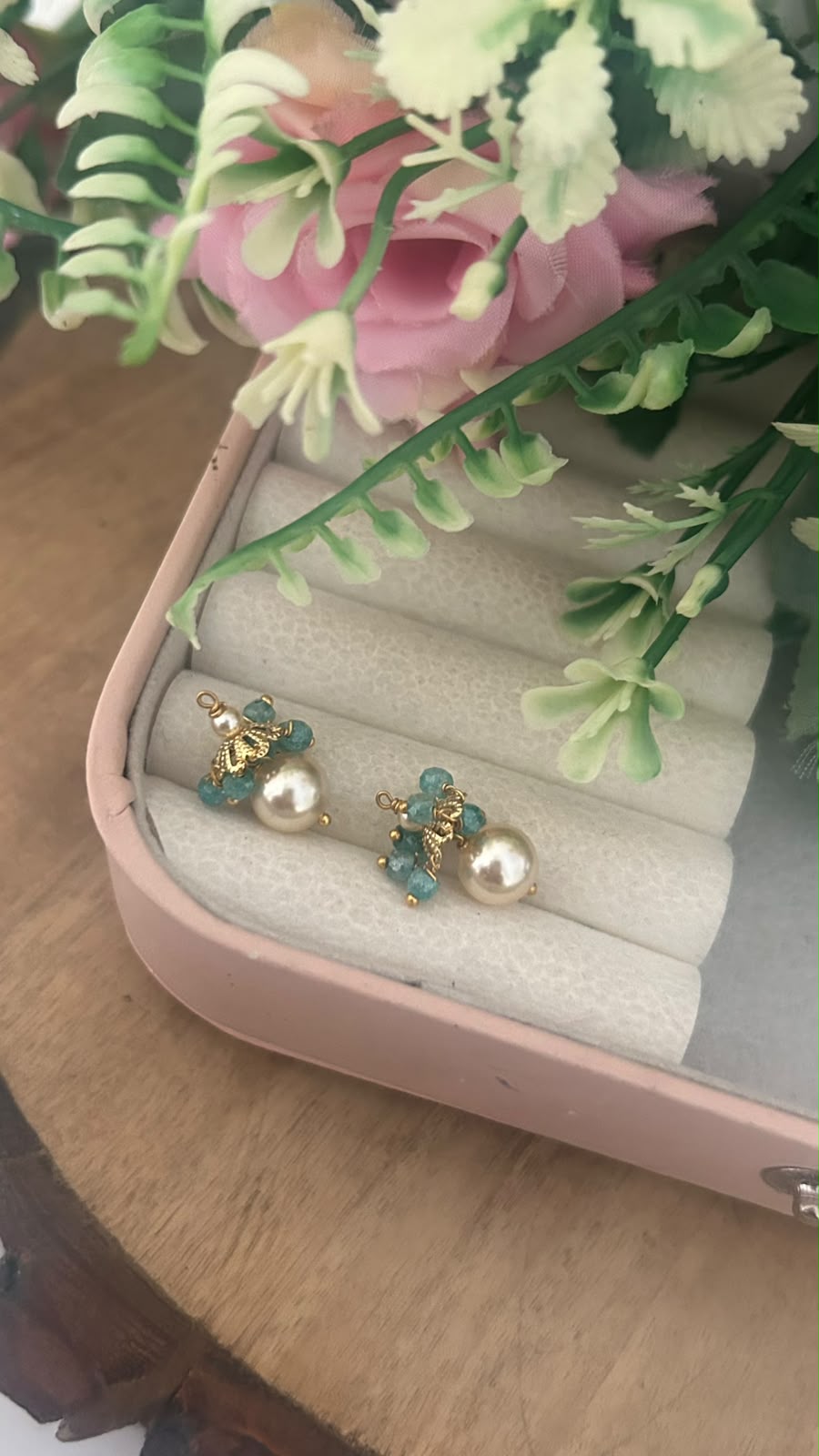 Polki Stud Earrings with Detachable Kundan Pearl Hanging | 2-in-1 Traditional Earrings