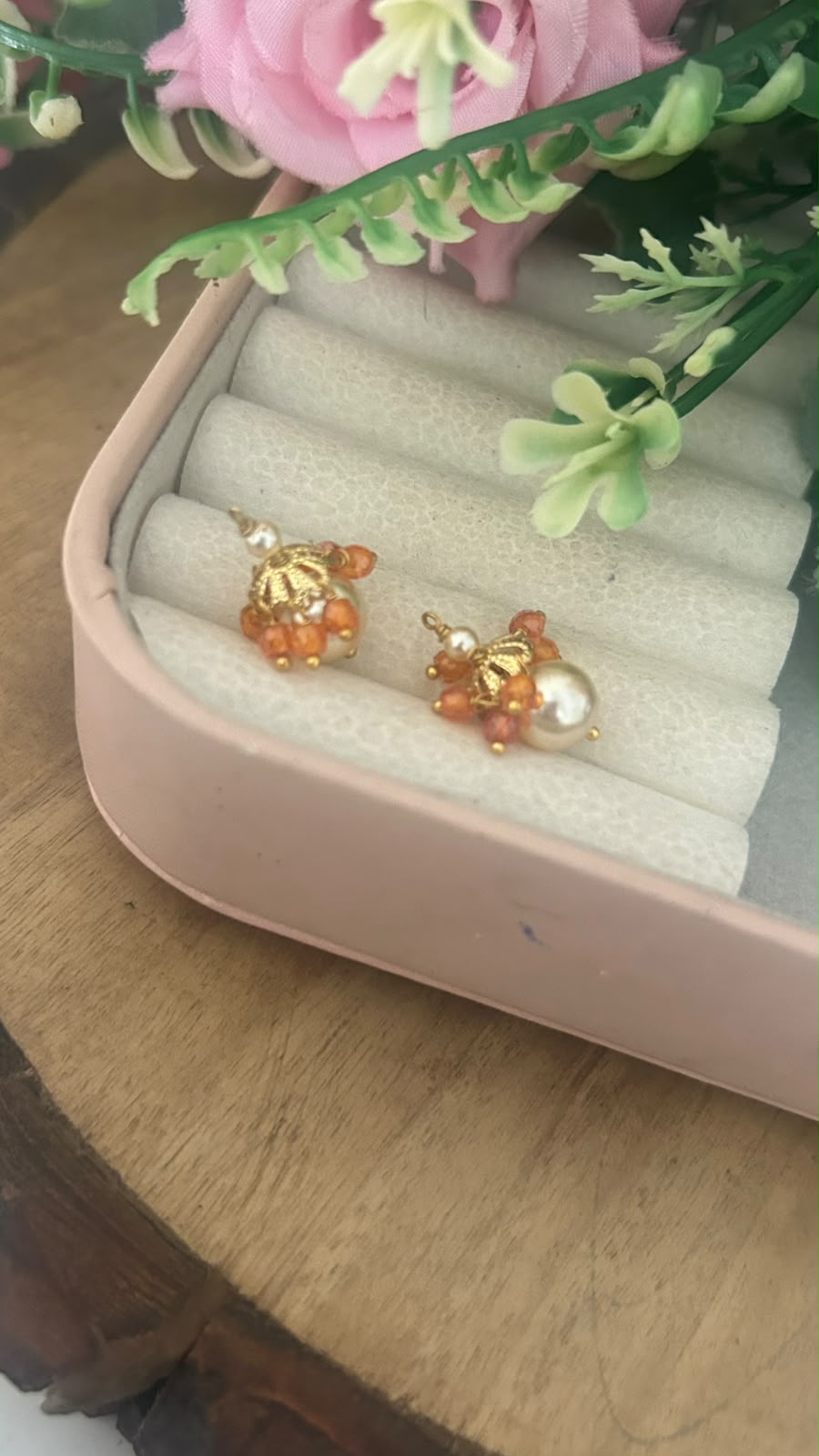 Polki Stud Earrings with Detachable Kundan Pearl Hanging | 2-in-1 Traditional Earrings