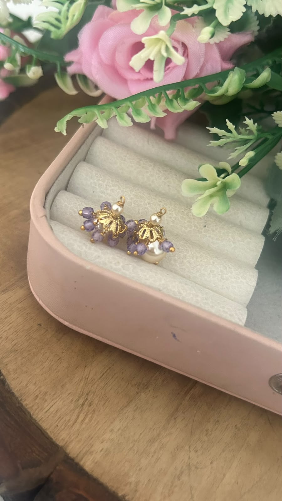 Polki Stud Earrings with Detachable Kundan Pearl Hanging | 2-in-1 Traditional Earrings