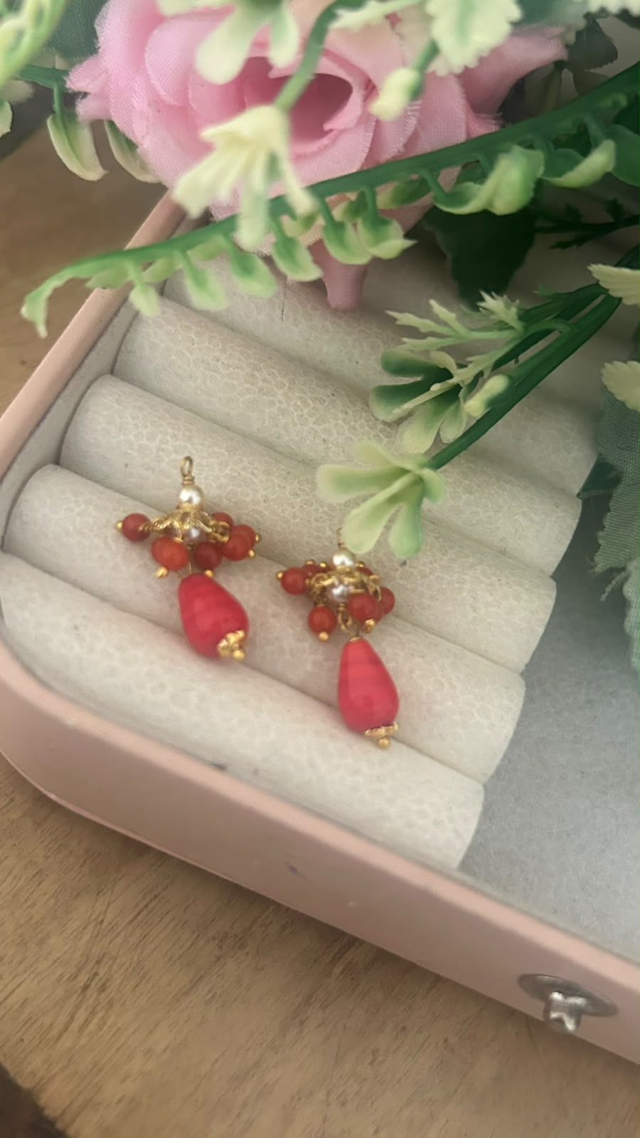 Polki Stud Earrings with Detachable Kundan Pearl Hanging | 2-in-1 Traditional Earrings