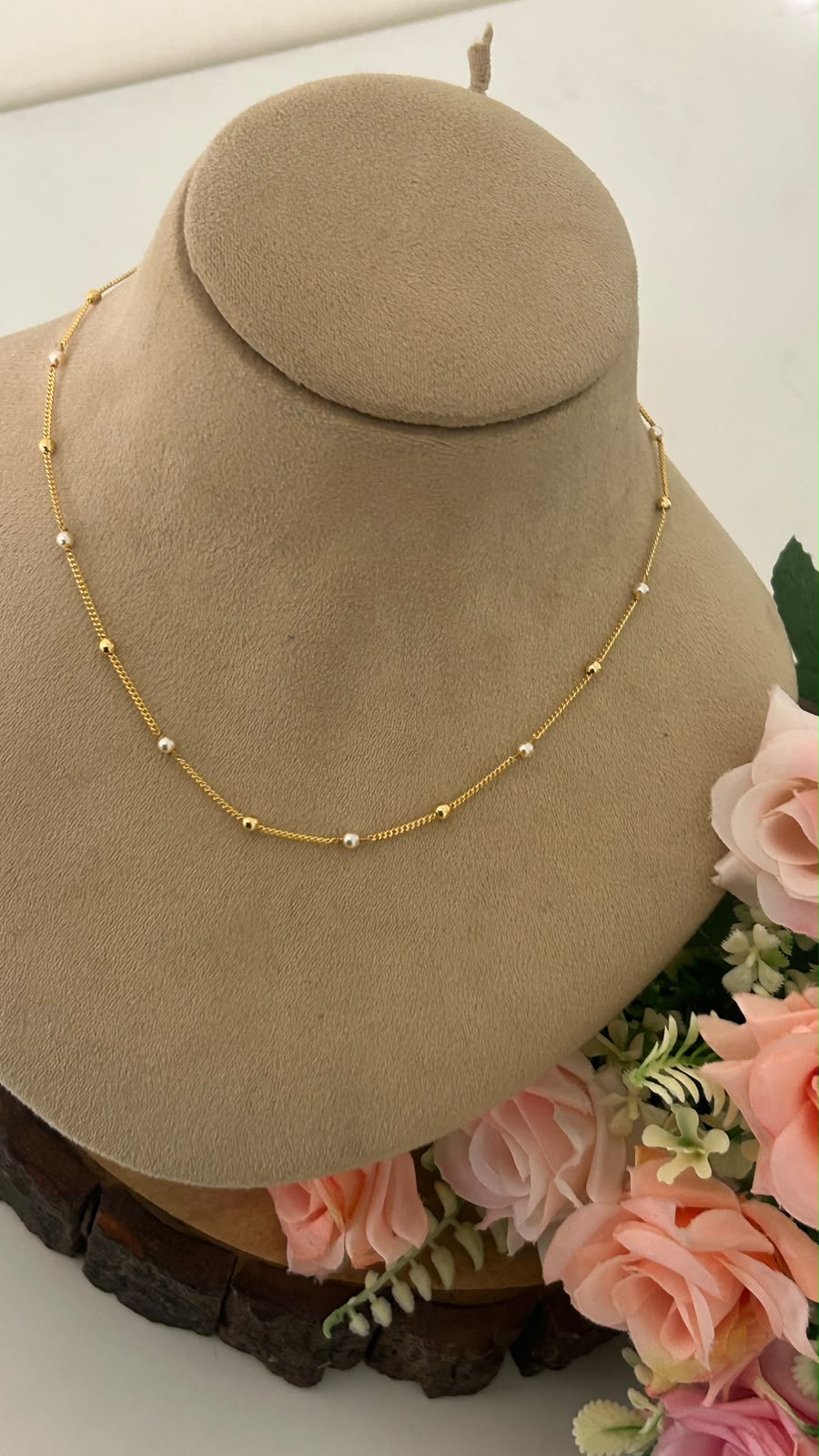 Minimalist Micro Gold-Plated Black Bead Mangalsutra Chain for Women