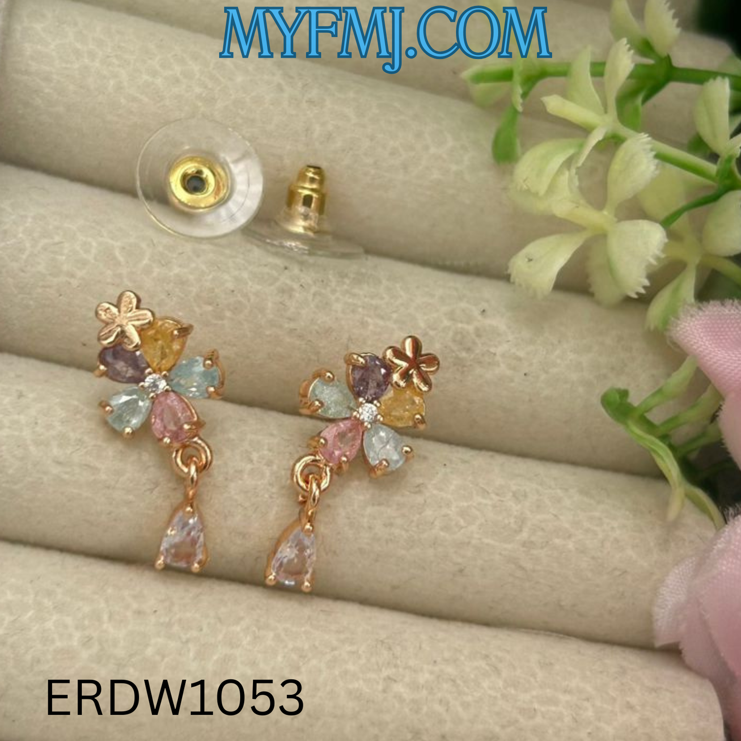 MULTI COLOUR FLOWER EARRINGS