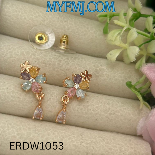MULTI COLOUR FLOWER EARRINGS