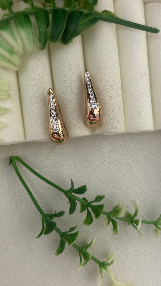 Xuping single stone line Bali earrings