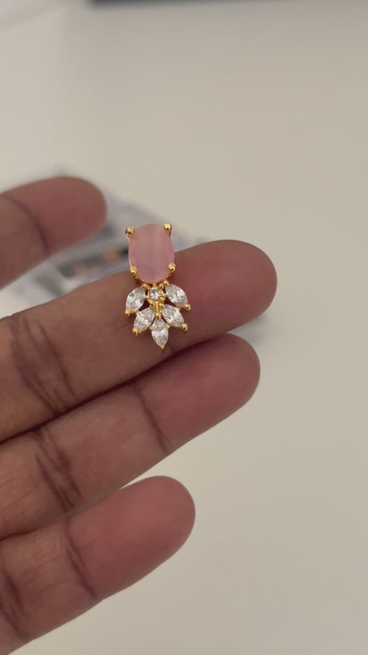 Peach earrings with pushback